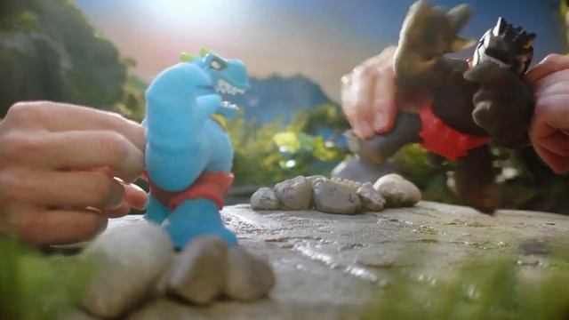 Тянущаяся фигурка Goojitzu Dino Power смотреть онлайн