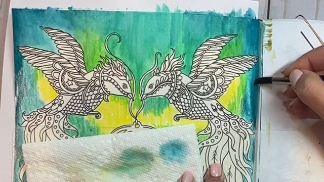 Seasons | The Key Pt. 1 | Creating a Streaky Background with Neocolor II's | Adult Coloring смотреть онлайн