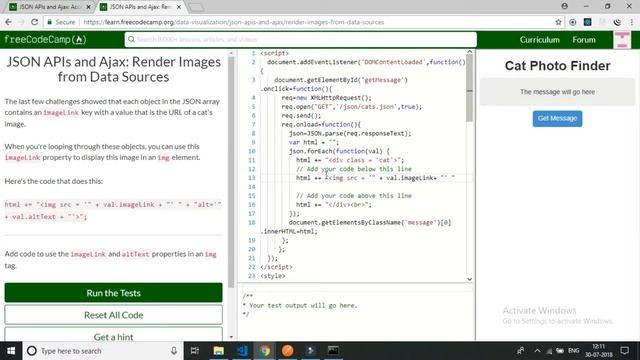 freecodecamp-JSON APIs and Ajax Render Images from Data Sources-solutions смотреть онлайн