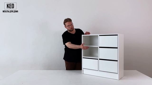 Обзор на комод с ящиками и открытыми полками Кео СТМ-1102 белый #письменныйстол #мебель #икеа смотреть онлайн