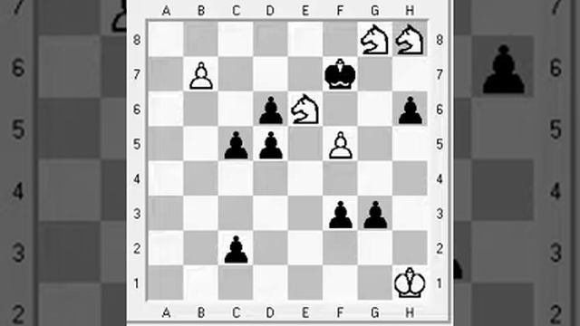 Endgame study: Mikhail Zinar, Sozyura 120 MT 2018 (five knight promtions in a pawn endgame) смотреть онлайн