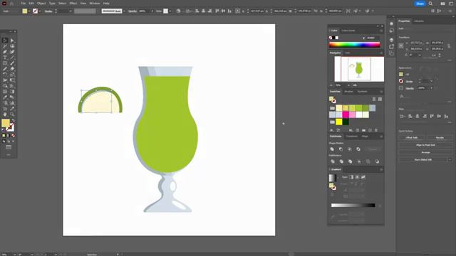 РИСУЕМ МОХИТО УРОК В ADOBE ILLUSTRATOR