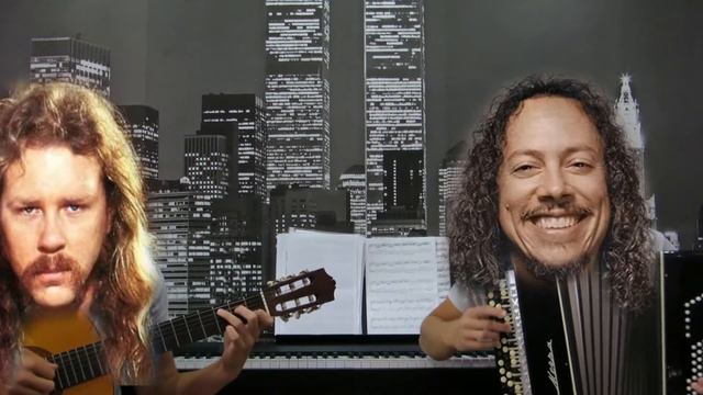 Metallica - The Unforgiven (guitar and russian accordion cover) смотреть онлайн