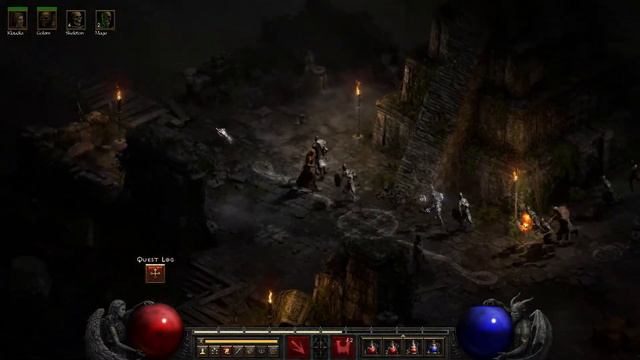 Grinding with the Necromancer - Diablo II Resurrected-EP 16. Khalims Things p1. No commentary смотреть онлайн