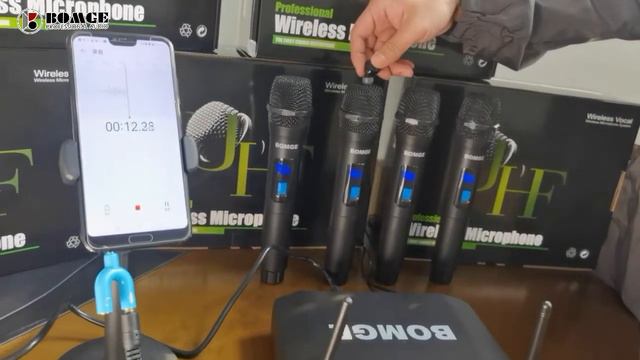 BOMGE V410 4-Channel Dynamic Wireless Microphone System смотреть онлайн