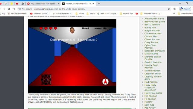 pacman 3d the white house edition gameplay смотреть онлайн