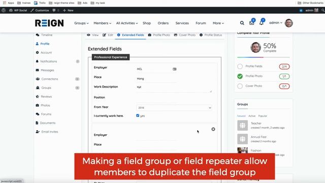 BP Profile Pro BuddyBoss Platform Support Repeater Profile field and Field Groups - Add Resume Tab смотреть онлайн