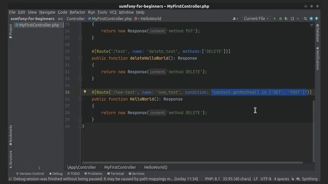 Symfony 6 - Routing (creating, Debugging, Condition Option, Parameters, Groups And Prefixes)