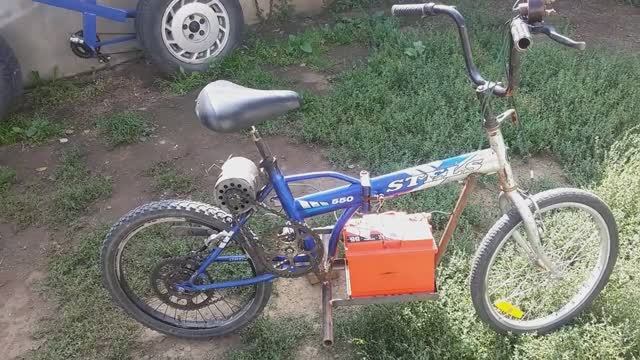 Electric Bike на моторе от вентилятора. смотреть онлайн