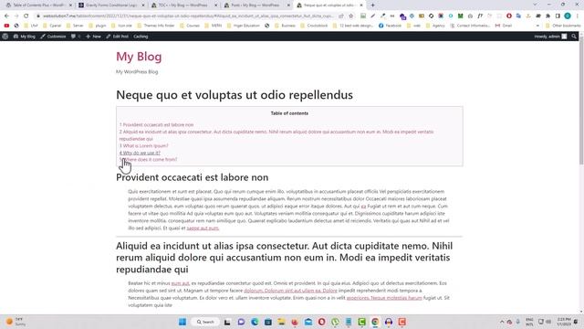 How to use table of content on blog website with Wordpress Plugin смотреть онлайн