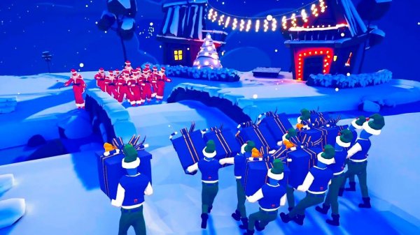 SANTA CLAUS TEAM vs PRESENT ELF TEAM | TABS - Totally Accurate Battle Simulator