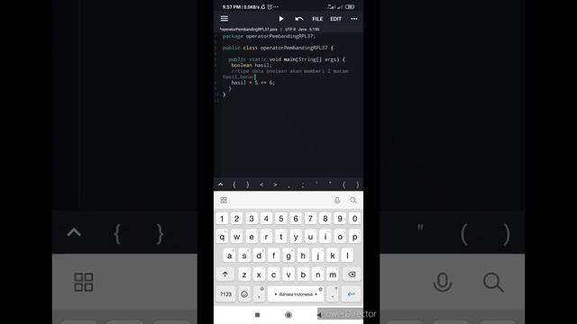 Operator Pembanding Java dengan Java N-IDE смотреть онлайн