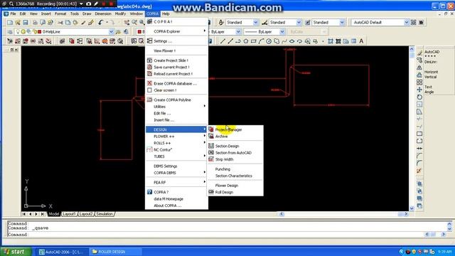 COPRA 2005 PROFILE INSERT AND DIMENSIONING