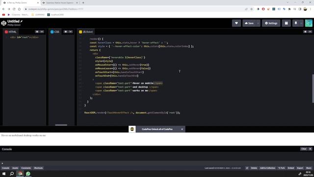 React Magic: Hover Effects for All Devices смотреть онлайн
