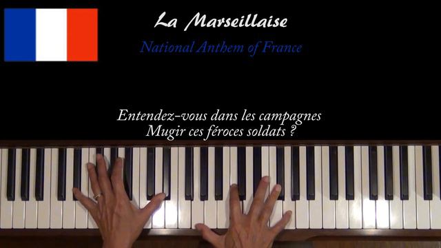 La Marseillaise National Anthem of France Piano Tutorial SLOW смотреть онлайн