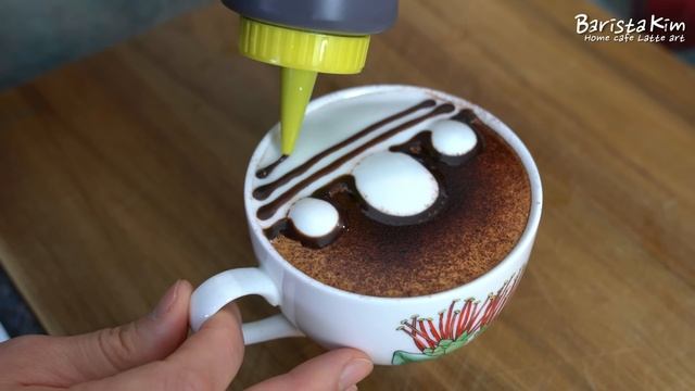 Making latte art at home #1 смотреть онлайн