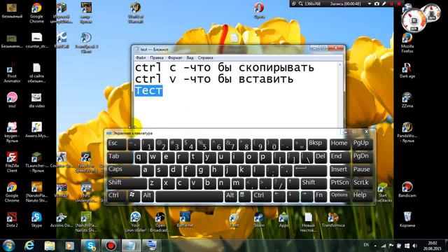 Как копировать и вставлять текст при помощи клавиатуры смотреть онлайн