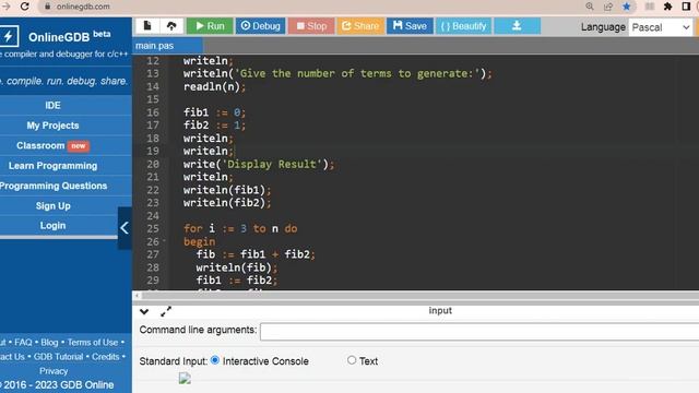 Fibonacci Sequence in Pascal смотреть онлайн