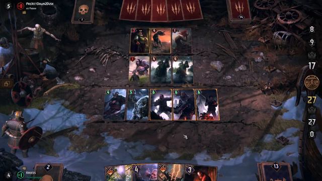 Gwent. Ранговый бой. Скеллиге. Небольшой обзор смотреть онлайн