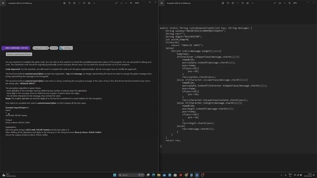 SkillRack- MNC Companies (SET 001) -Functions CustomCaesarCipher (Program Id: 12186) (JAVA/PYTHON) смотреть онлайн