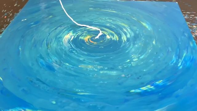 Acrylic Pouring Technique with a SKIMMER! Fluid Painting STRING Pulling Wigglz Art Pour Painting!! смотреть онлайн