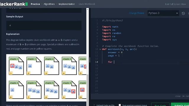 63 - Lisa's Workbook | Implementation | Hackerrank Solution | Python смотреть онлайн