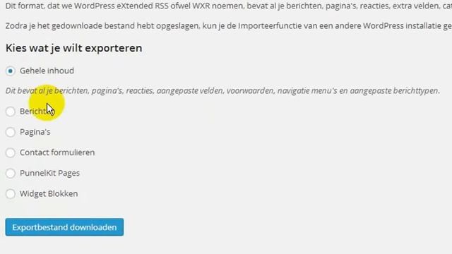 De Gehele Inhoud Van Je WordPress Website Naar Een XML-Bestand Exporteren смотреть онлайн