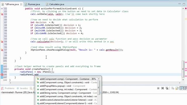 JAVA Simple OOP calculator with user interface (Swing) смотреть онлайн