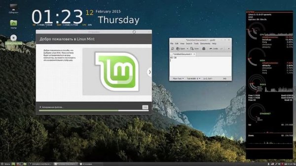 Linux Mint Cinnamon 17.1 64 bit часть 2 Установка официального образа  с флешки на жёсткий диск
