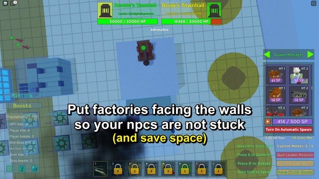 Building tips as Leader in Noobs vs Zombies Tycoon 2! смотреть онлайн