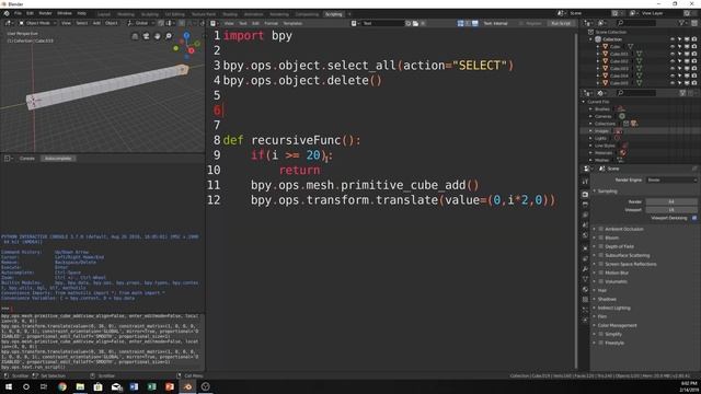 Blender 2.8 Python Recursion смотреть онлайн