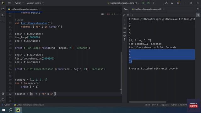 Python List comprehension | Python - List Comprehension смотреть онлайн