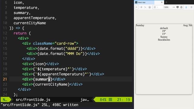 React Tutorial - Making Weather App #5 смотреть онлайн