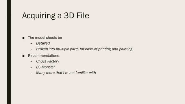 Noob's guide to 3D Printing and Painting Part 1 - how to choose a nice model to print