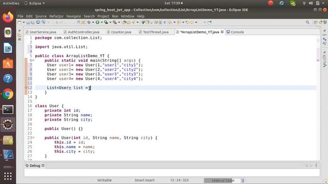 How to add User Defined Object in ArrayList | Java ArrayList Example смотреть онлайн