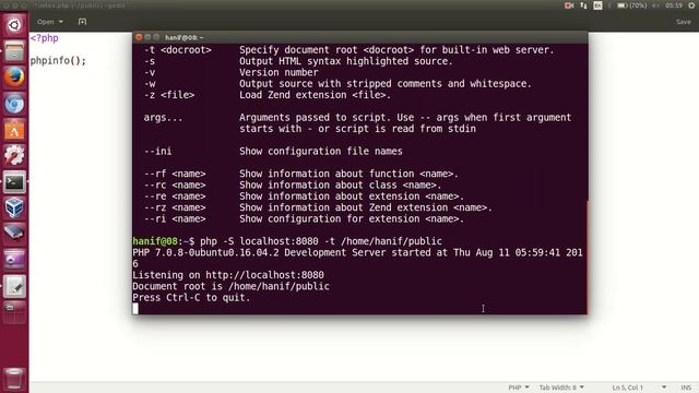 PHP built-in web server смотреть онлайн