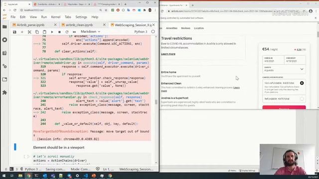 Scraping Airbnb website with Python and Selenium смотреть онлайн