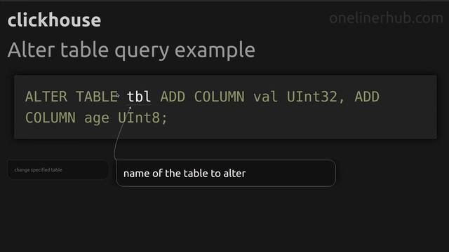 Alter table query example #clickhouse смотреть онлайн