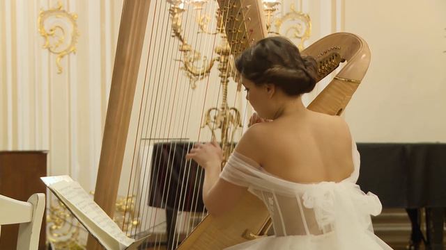 Edward Elgar - Salut D'amour, Op  12. Sofia Kiprskaya - Harp, Dmitri Eremin - Cello.