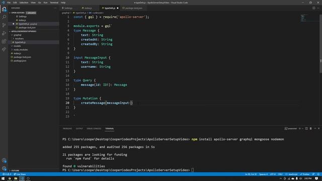 Apollo Server / MongoDB Atlas / GraphQL Setup смотреть онлайн