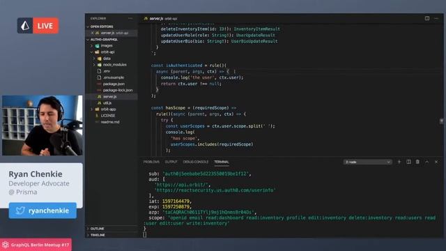 GraphQL Berlin Meetup #17 - Ryan Chenkie - Using Auth0 in a GraphQL App смотреть онлайн
