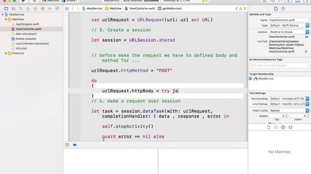 How to parse Json : POST method using REST WEB API (JSON request) with Xcode 8.2.1 and Swift 3.0 смотреть онлайн