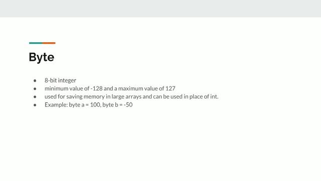 Java Primitive Data Types смотреть онлайн