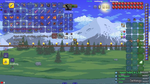 Hướng Dẫn Chơi Terraria Cơ Bản #21 : Build Class Kiếm Và Các Vũ Khí Melee смотреть онлайн
