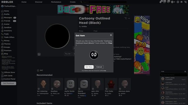 *FREE ITEM* HOW TO GET the CARTOONY OUTLINED HEAD (Black) | Roblox смотреть онлайн
