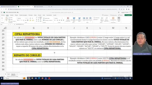 ¿Cómo Calcular el Cuociente Electoral, El Umbral y la Cifra Repartidora? - con Excel de apoyo смотреть онлайн