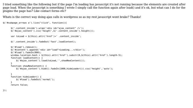 Wordpress: Ajax page load in wordpress the right way? смотреть онлайн