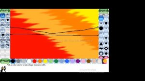 Sunset Scenery Drawing in Tux Paint