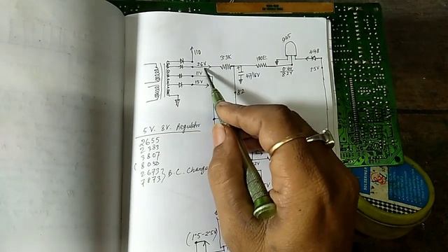Regulator section 8Volt drop problem, 5V ok. CRT Tv pcb. смотреть онлайн